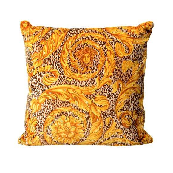 Versace Velour Soft Leopard Print Throw Decorative Cushion Pillow - Picture 1 of 3